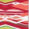 Red/Orange/Lime Chevron Stripe Crepe Georgette Fabric By the Yard